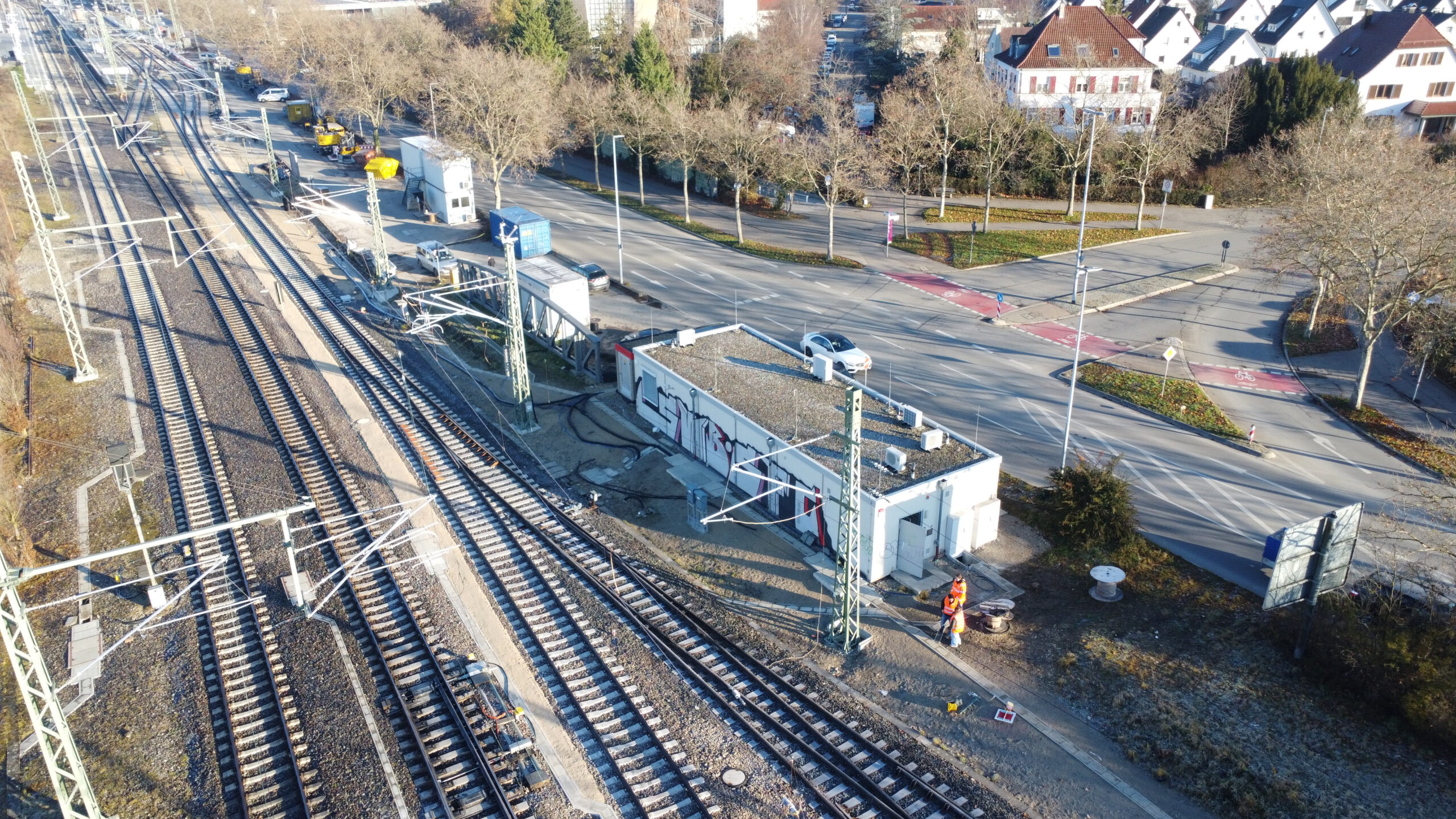 Luftaufnahme Regional-Stadtbahn Neckar-Alb